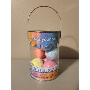 Crayola Color Your Bath Bucket of Fruity Scented Kids Bath Bombs 8ct NEW SEALED
